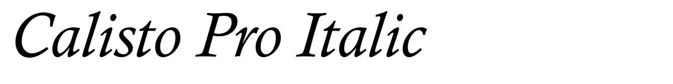 Calisto Pro Italic